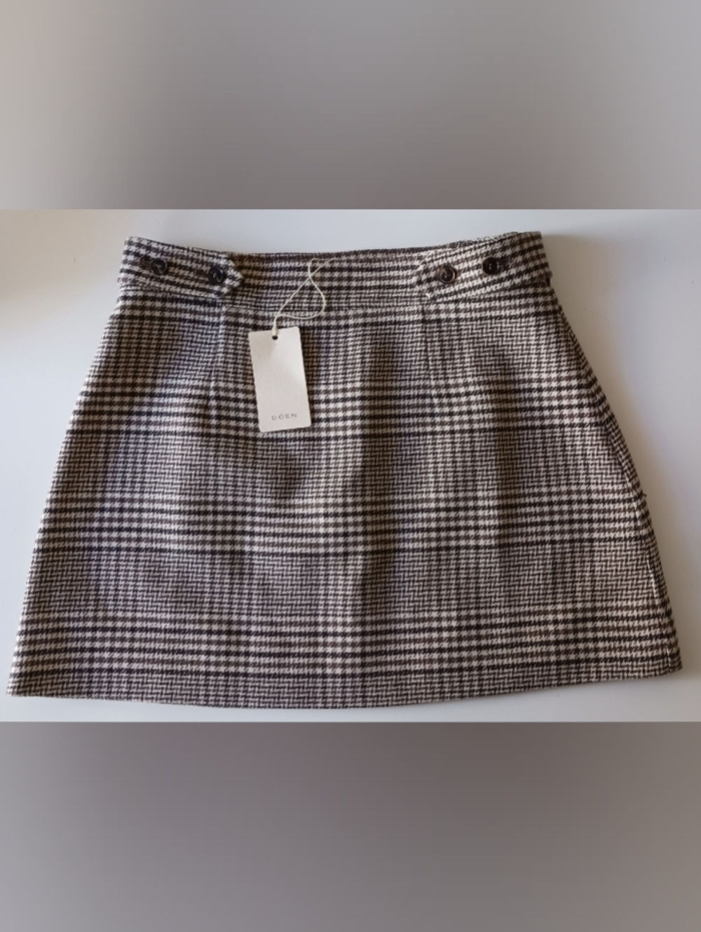 NWT Doen Chieri Sommerville Check Mini Skirt Size 6